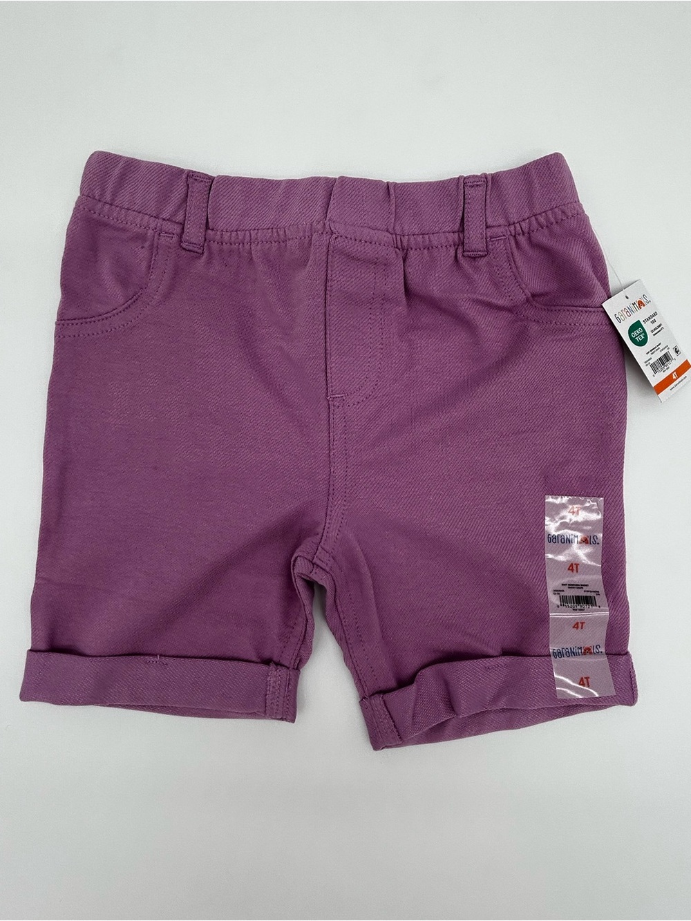 Garanimals Purple Roll-Cuff Twill Shorts Size 4T